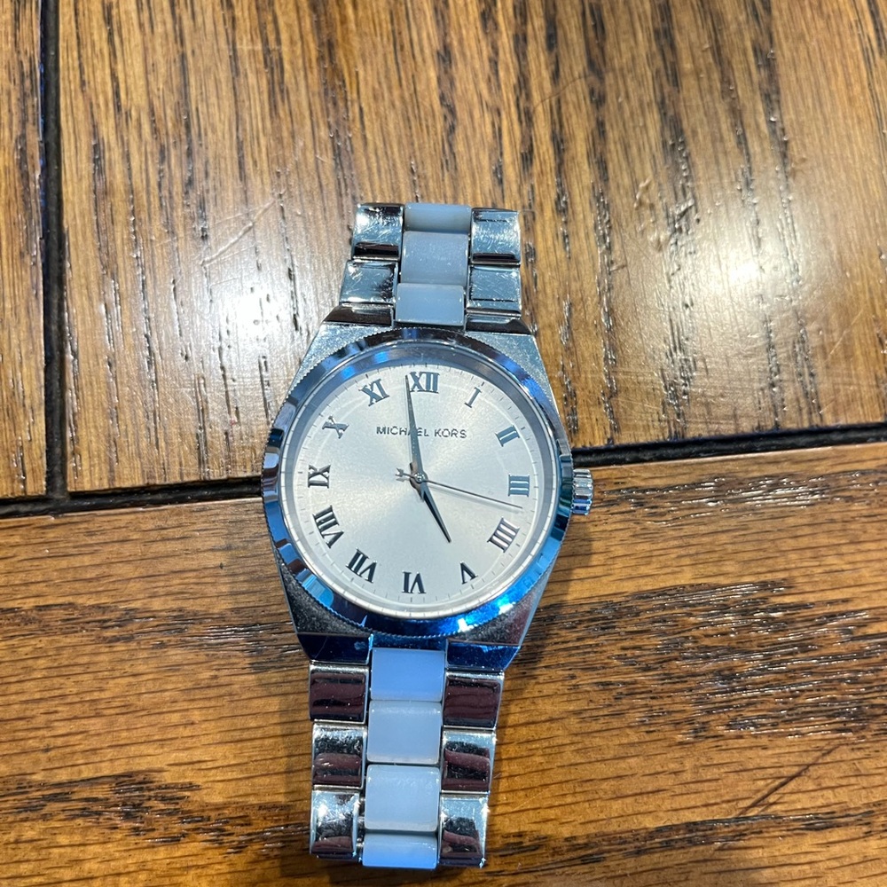 Michael Kors Silver Roman Numeral Watch